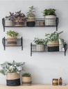 Black Wirework Basket Shelf - Medium