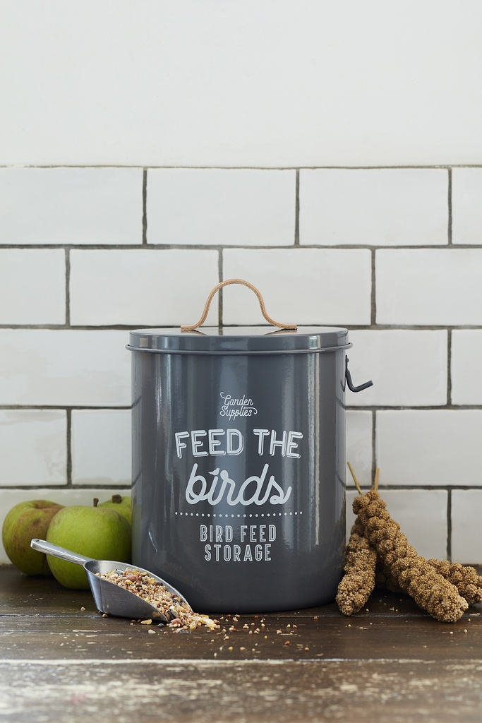 Bird Food Tin - Charcoal