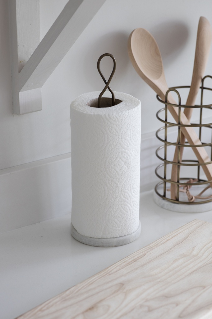 Brompton Kitchen Roll Holder with Marble Base