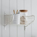 Lily White Wirework Basket Shelf - Small