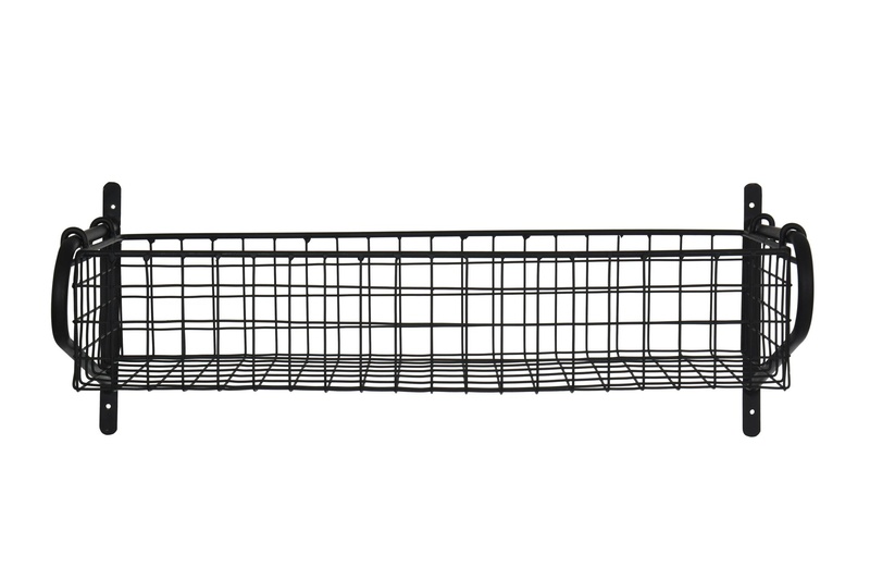 [GT/HBBL02] Wirework Basket Shelf Black - Medium