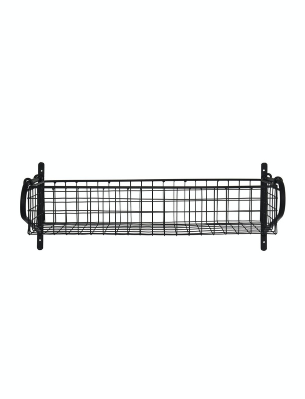 [GT/HBBL03] Wirework Basket Shelf Black - Large
