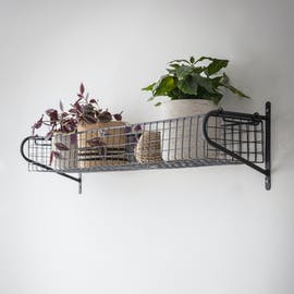 [GT/HBBL03] Wirework Basket Shelf Black - Large